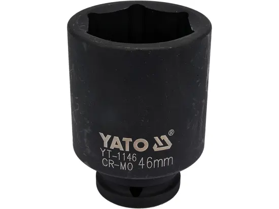 Головка торцева ударна 6-гранна YATO : подовжена, квадрат 3/4", М= 46 мм, L= 90 мм [3/12]