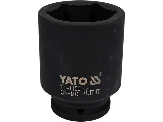 Головка торцева ударна 6-гранна YATO : подовжена, квадрат 3/4", М= 50 мм, L= 90 мм [2/8]