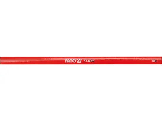 Олівець столярний YATO : L= 245 мм х 12 мм. червоний. паков. 144 шт. 