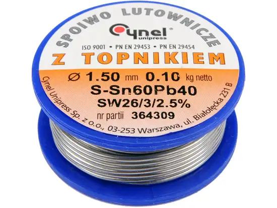 Припій Sn60-Pb40 дротяний на котушці VOREL 76814