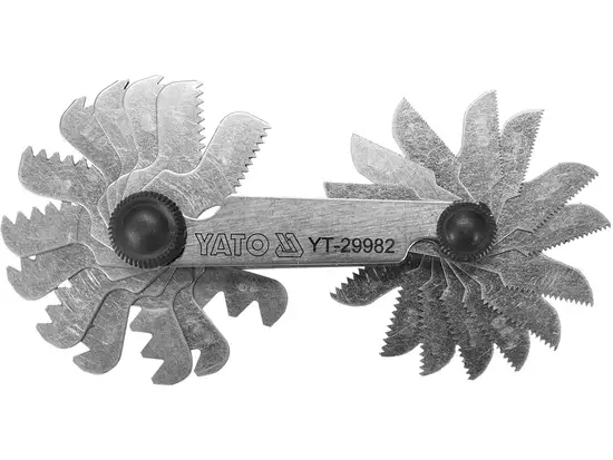 Різьбомір WHITWORTH 55° YATO з 28 шаблонами в діапазоні 4-62 [30/300]
