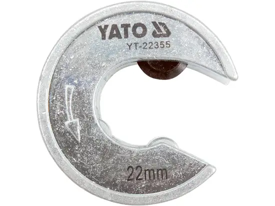 Труборіз для труб YATO : Ø= 22 мм, габарит Ø= 56 мм, алюміній /мідь /пластик. [10/50]