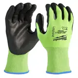 Рукавиці Hi-Vis сигнальні MILWAUKEE, з опором порізам 2/B рівня, розмір 8/M — Photo 2