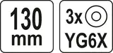 Склоріз з 3 дисковими різцями YATO : L= 130 мм [10/150] — Photo 7