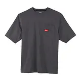 Футболка MILWAUKEE WTSSGR-XXL, з карманом та коротким рукавом, сіра, (розмір XXL) — Photo 4