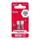 Біта SHOCKWAVE MILWAUKEE, Hex8, 25мм, (2шт) — Photo 3