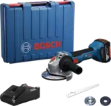 Акумуляторна бещіткова кутова шліфмашина Bosch GWS 18V-8 + (1х акумулятори GBA 18V 4.0Ah + Професійний швидкозарядний пристрій GAL 18V-40 + Кейс) — Photo 2