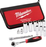 Набір головок метричних 3/8" MILWAUKEE з храповиком, (12шт), в сумці — Photo 2