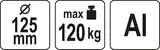 Присоски для монтажу скла YATO: 2 чашки Ø= 125 мм, m= 120 кг, 245х 125х 7 мм [20/160] — Photo 7