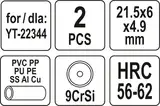 Різці дискові YATO Ø= 21,5/ 6 мм, t= 4,9 мм до труборіза YT-22344, 2 шт(DW) — Photo 5