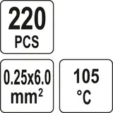 Кембрики термоусадні при t≤ 105°C з припоєм YATO, для провідників 0,25- 6,0 мм², 220 шт [60] — Photo 7
