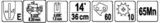 Шина для пили YATO l= 14"/ 36 см (60 ланок)0,325" (8,25 мм).Т0,058" (1,5 мм)-YT-84940, YT-84963 [20] — Photo 3