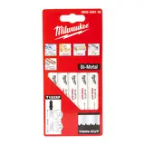 Полотна для лобзіка T123XF Bi-Metal TWIN CUT MILWAUKEE, 91мм/ крок зуба 2,5/ 1,8 мм, (5шт), (універсальні) — Photo 3