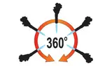 Пальник газовий YATO : цанговe з'єднання. PIEZO. 360°. до 2 кВт. t= 1300 ºC (EN417) [20/80] — Photo 12