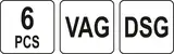 Інструменти для обслуговування муфт зчеплення YATO ряду DSG концерну VAG, компл. 6 елем. [2] — Photo 7
