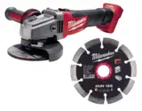 Шліфмашина кутова акумуляторна безщіткова MILWAUKEE, M18 CAG125X-0, діаметр 125мм + Диск алмазний MILWAUKEE DUH 125, діаметр 125 — Photo 8