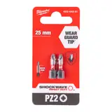 Біта SHOCKWAVE MILWAUKEE, PZ2, 25мм, (2шт) — Photo 3
