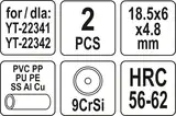 Різці дискові YATO Ø= 18,5/ 6 мм, t= 4,8 мм до труборізів YT-22341,-22342, 2 шт [24/144] — Photo 5