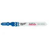 Полотна для лобзіка T123XF Bi-Metal TWIN CUT MILWAUKEE, 91мм/ крок зуба 2,5/ 1,8 мм, (5шт), (універсальні) — Photo 5