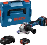 Акумуляторна бещіткова кутова шліфмашина Bosch GWS 18V-11 S + (1x акумулятора GBA 18V 5.0Ah + Професійний шкидкозарядний пристрій GAL 1880 CV + L-BOXX 136) — Photo 5