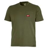 Футболка MILWAUKEE WTSSGN-XXL, з карманом та коротким рукавом, зелена, (розмір XXL) — Photo 2