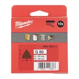 Папір шліфувальний MILWAUKEE, 93х93х93мм HL, зерно 80, (10шт) — Photo 2
