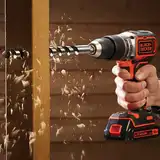 Дриль-шурупокрут акумуляторний безщітковий ударний BLACK+DECKER BL188KB — Photo 12
