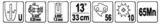 Шина для пили YATO l= 13"/ 33 см (56 ланок)0,325" (8,25 мм).Т-0,058" (1,5 мм)---YT-84940 [20] — Photo 3