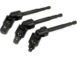 Тримачі-адаптери торц головок шар YATO: з 6-гран.- 1/4" до квадр-1/4",3/8",1/2", L= 125мм, Cr-V, 3шт — Photo 4