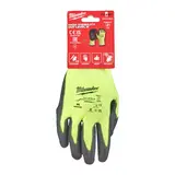 Рукавиці Hi-Vis сигнальні MILWAUKEE, з опором порізам 2/B рівня, розмір 9/L — Photo 3